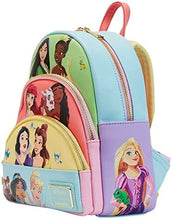 Load image into Gallery viewer, Loungefly Disney Princess Triple Pocket Mini Backpack
