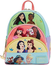 Load image into Gallery viewer, Loungefly Disney Princess Triple Pocket Mini Backpack
