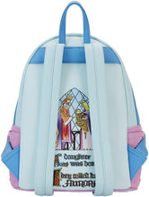 Load image into Gallery viewer, Loungefly Disney Sleeping Beauty Castle Three Good Fairies Stained Glass Mini Backpack
