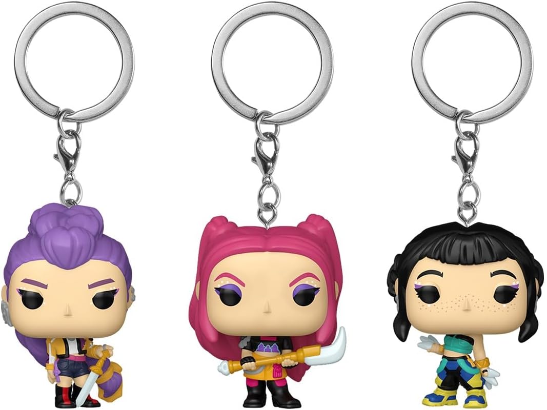 Funko POP! Keychain: Netflix Kpop Demon Hunters - Rumi, Mira, Zoey 3-Pack