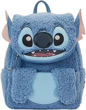 Load image into Gallery viewer, Loungefly Disney Stitch Plush Sherpa Mini Backpack
