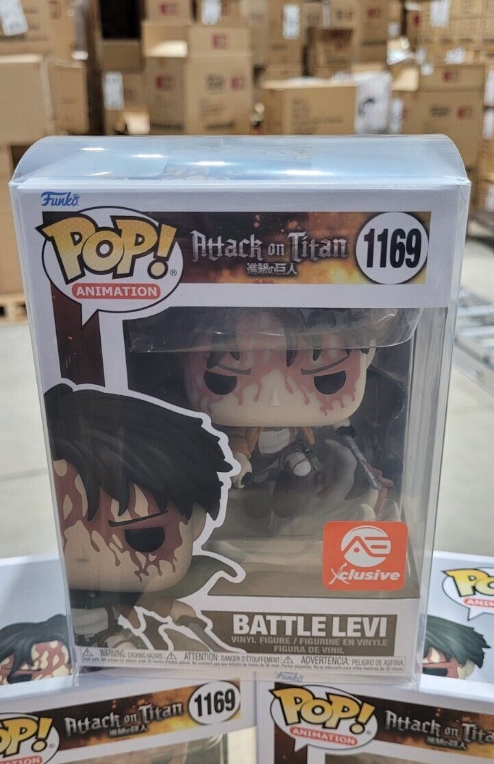 Funko Pop! Attack On Titan Battle Levi (Bloody) (AE Exclusive) w/Protector MINT!