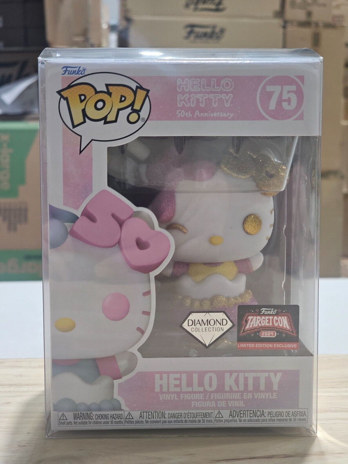 Funko Pop! Targetcon Hello Kitty #75 50th Anniversary LE Exclusive W/Protector