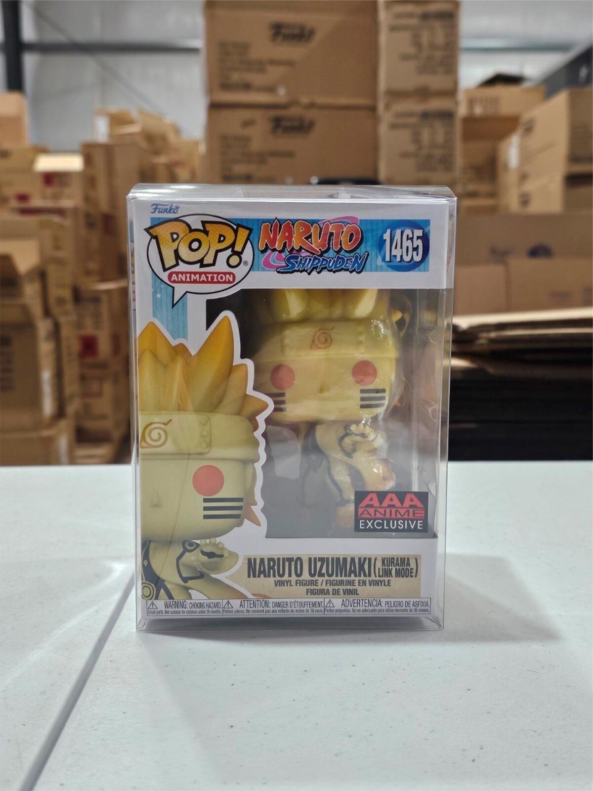 Funko Pop! Naruto Shippuden Uzumaki Kurama Link Mode AAA Exclusive W/Protector