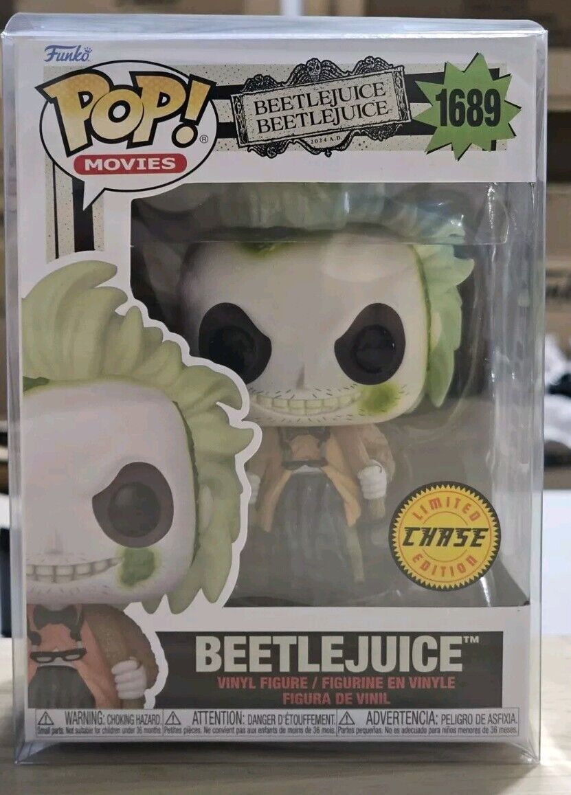 Funko Pop! Beetlejuice Beetlejuice in Cardigan #1689 [CHASE] With Protector