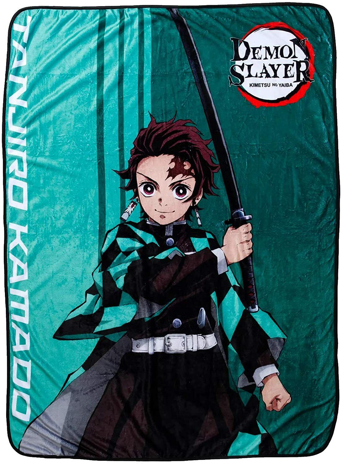 Demon Slayer Kimetsu no Yaiba Tanjiro Kamado Flannel Fleece Throw Blanket 45x60