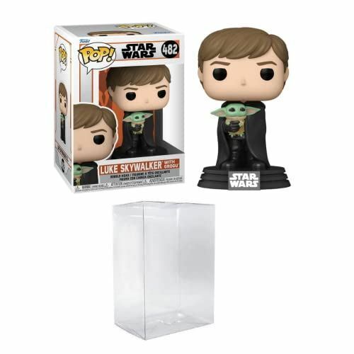 Funko Pop! Star Wars: Mandalorian- Luke with Child Bundled with EcoTEK Pop Prote