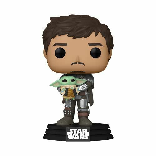 Funko Pop! Star Wars: The Mandalorian - Mandalorian (Din Djarrin) Holding The Ch