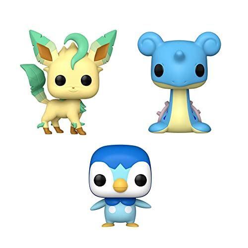 Funko Pop! Pokemon Set of 3 - Leafeon, Lapras and Piplup