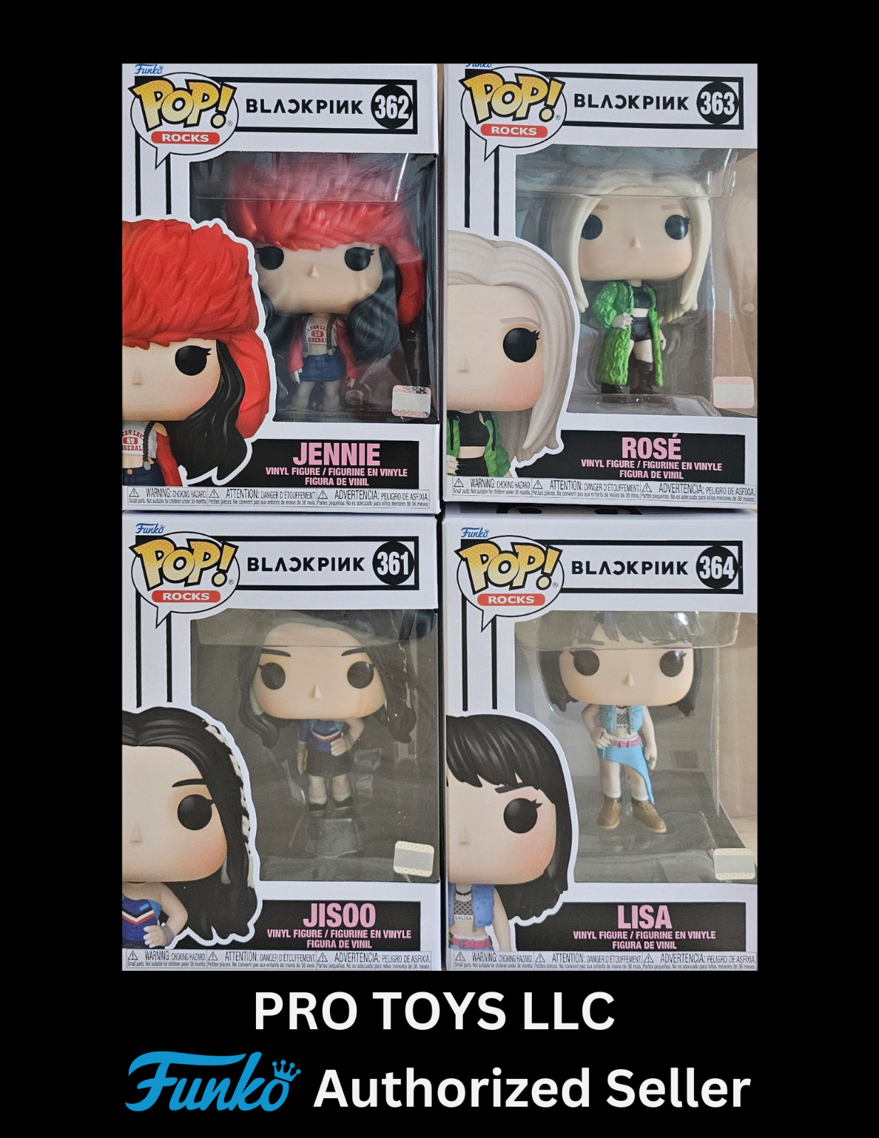 Funko POP! BLACKPINK Shut Down - Lisa Jennie Jisoo Rose Set of 4 *Ready To Ship*