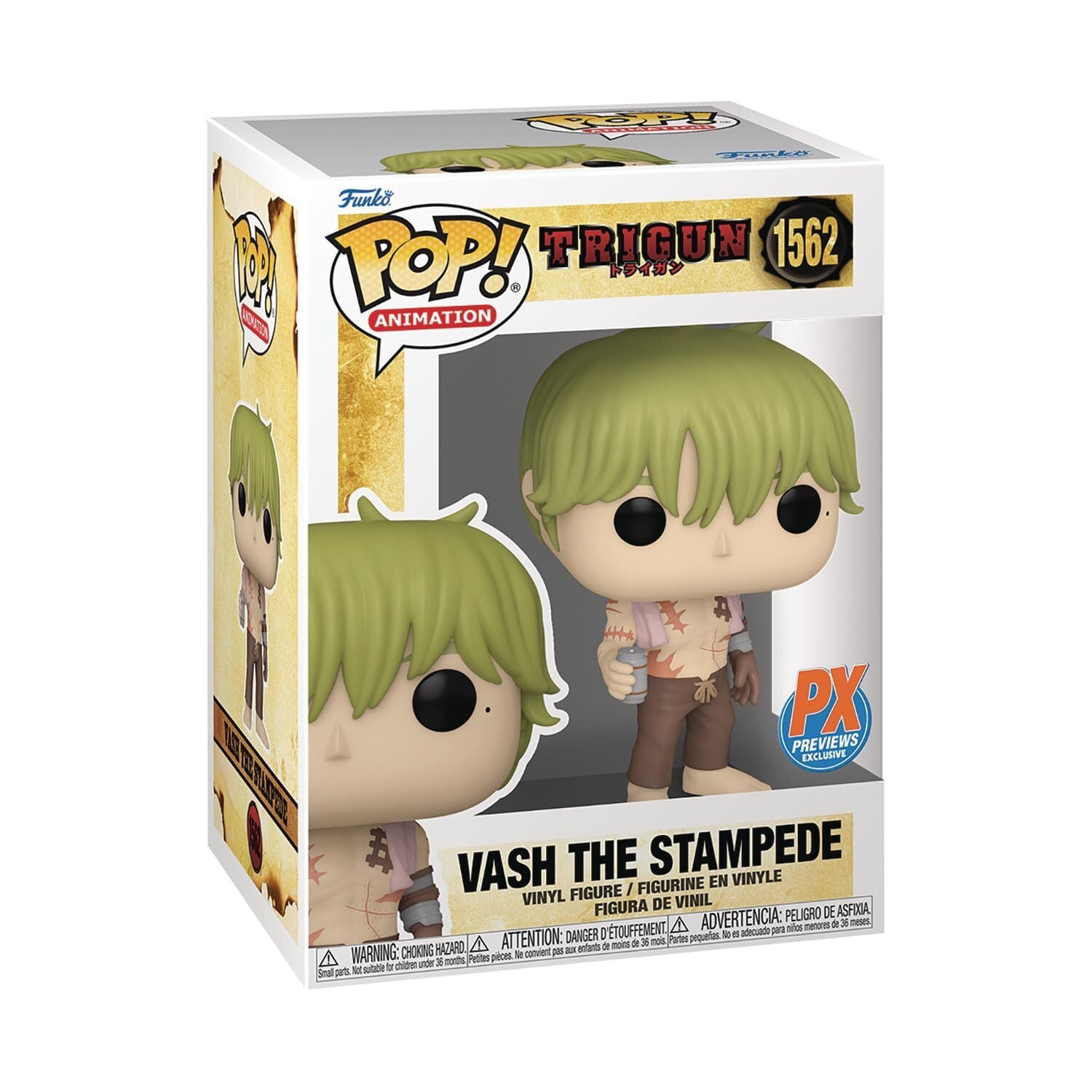 Funko Pop! Animation: Trigun - VASH The Stampede (Shirtless) Figure (PX Exclusiv