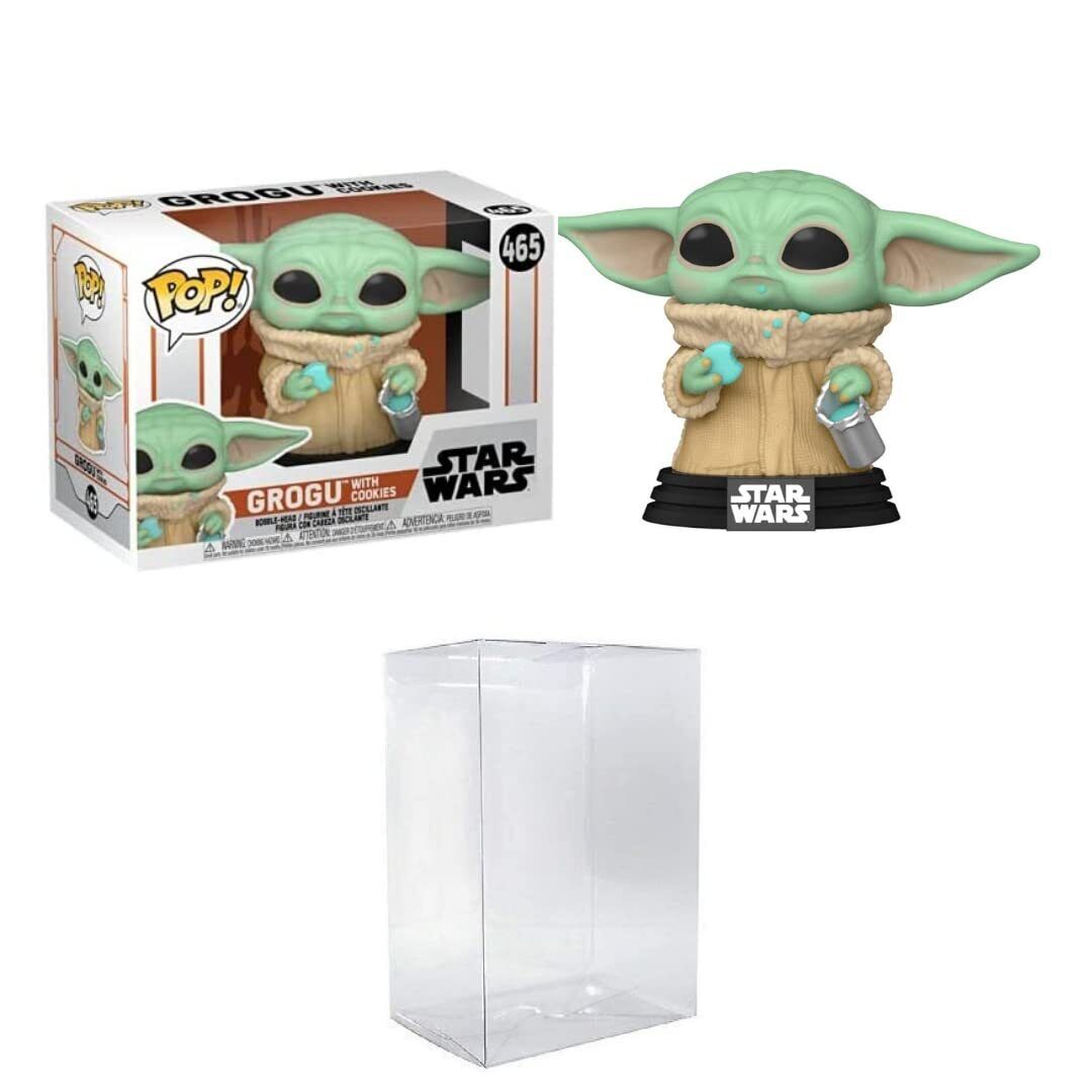 Funko Pop! Mandalorian - The Child, Grogu with Cookie Bundled with EcoTEK Pop Pr