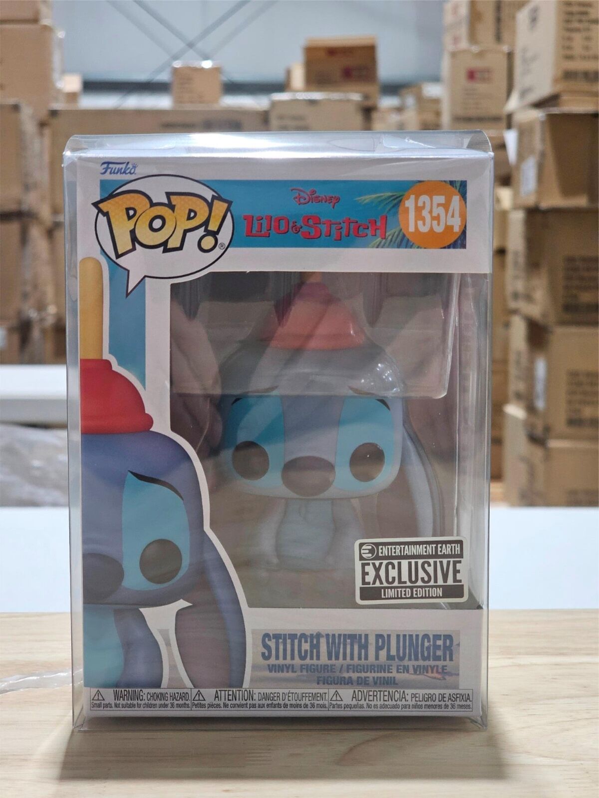 Funko Lilo & Stitch Stitch with Plunger Pop EE Exclusive with Protector