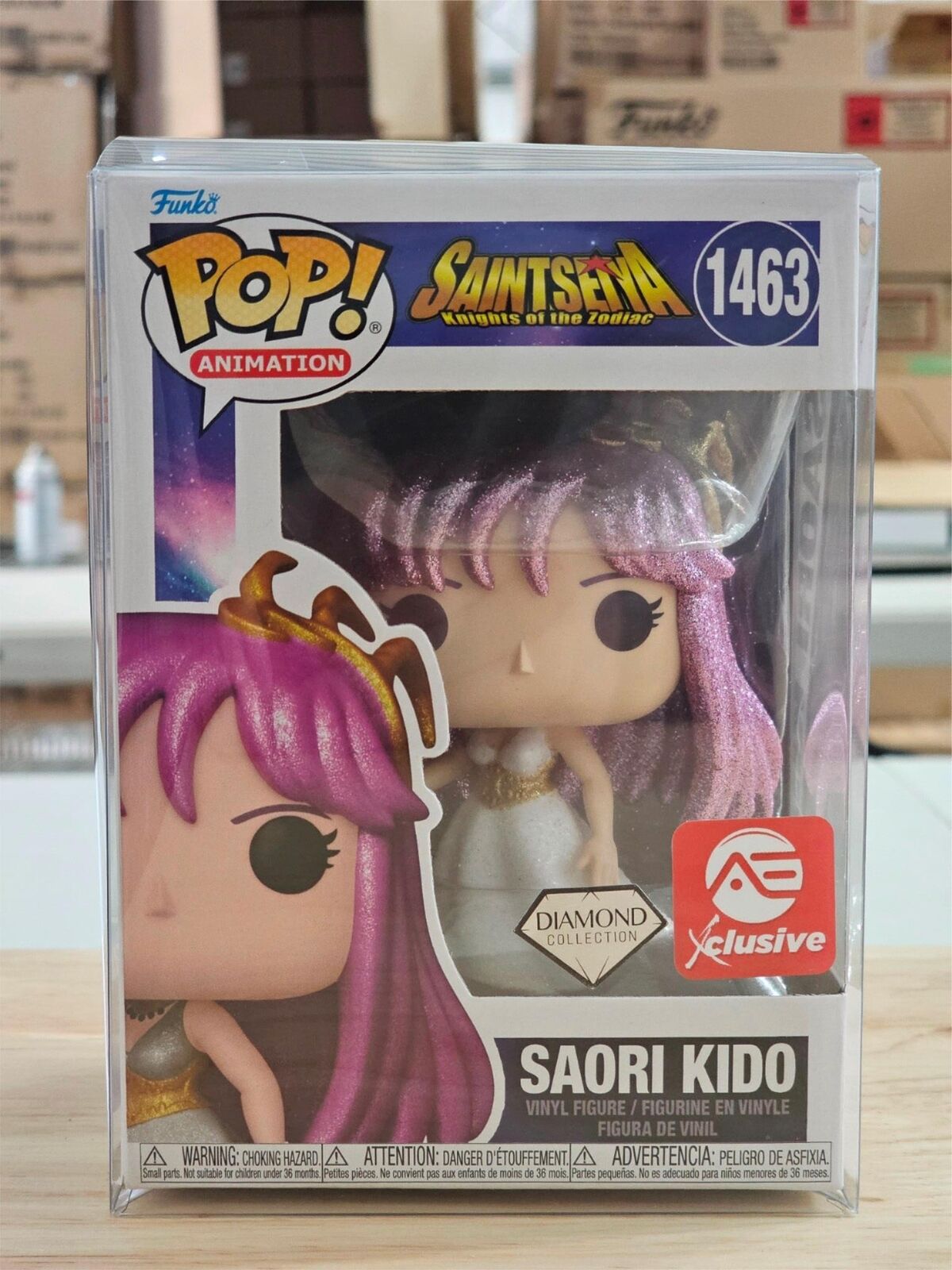 Funko Pop! ANIME: Saint Seiya Athena Saori Kido Diamond Exclusive With Protector