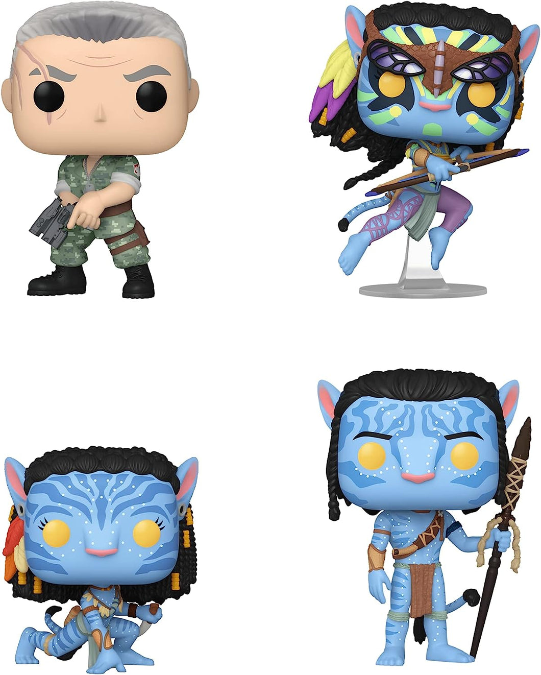 Funko Pop! Avatar: The Way of Water - Set of 4 - Jake Sully, Neytiri, Battle Neytiri and Miles Quaritch