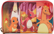 Load image into Gallery viewer, Loungefly Pokemon Charmander Evolutions Zip Around Wallet
