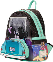 Load image into Gallery viewer, Loungefly Mickey &amp; Minnie Date Night Drive-In Lenticular Mini Backpack
