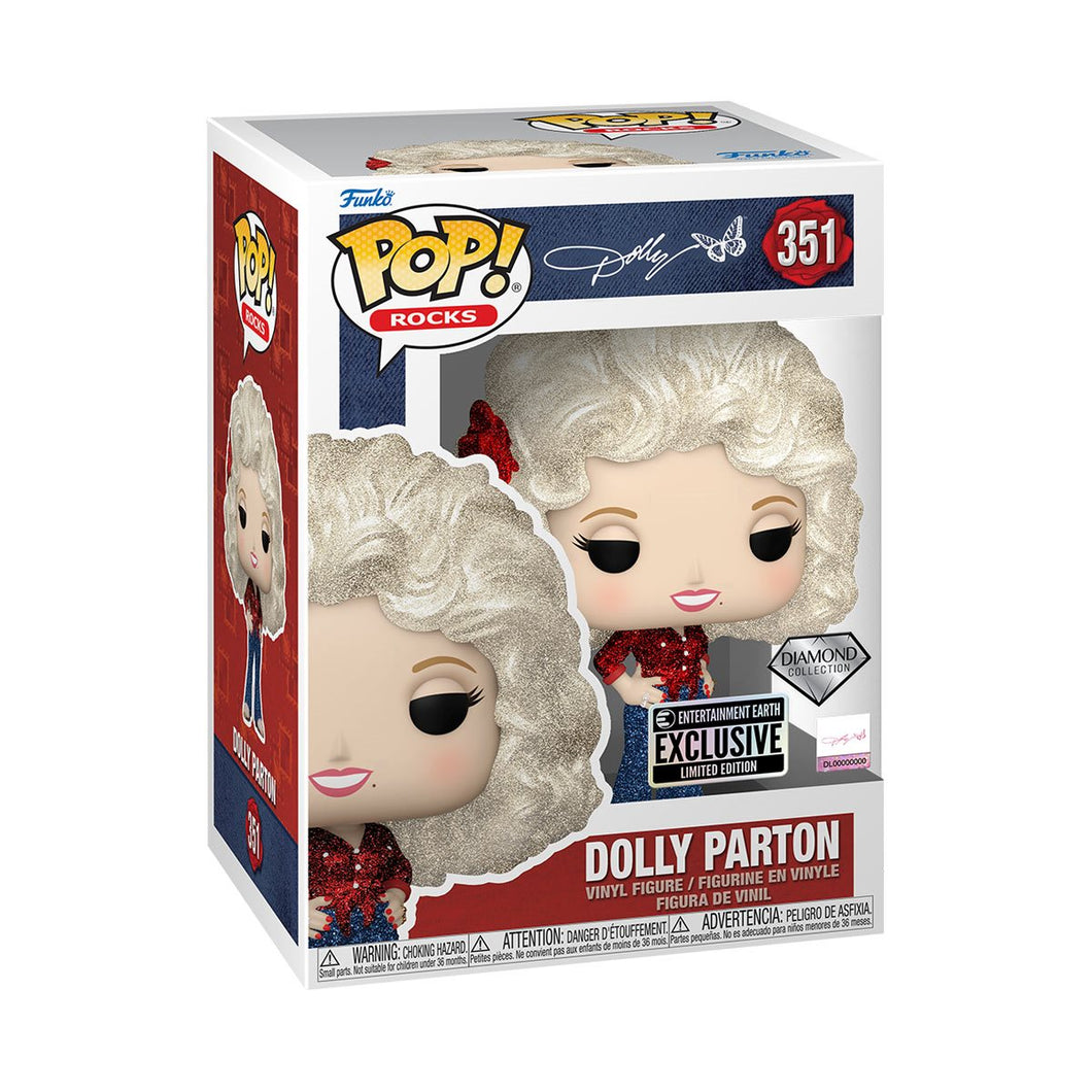 Funko Pop! Rocks Dolly Parton '77 Tour Diamond Glitter  #351 - EE Exclusive