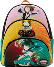 Load image into Gallery viewer, Loungefly My Hero Academia Triple Pocket Scene Mini Backpack
