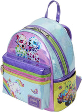 Load image into Gallery viewer, Loungefly Lisa Frank Color Block Mini Backpack Double Strap Shoulder Bag Purse
