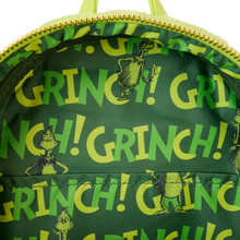 Load image into Gallery viewer, Loungefly Dr. Seuss&#39; How The Grinch Stole Christmas! Plush Cosplay Light Up Mini Backpack
