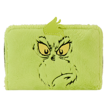 Load image into Gallery viewer, Loungefly Dr. Seuss&#39; How The Grinch Stole Christmas! Plush Cosplay Glow Zip Around Wallet
