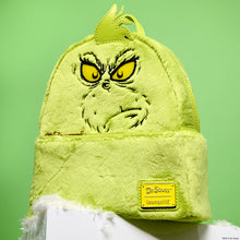 Load image into Gallery viewer, Loungefly Dr. Seuss&#39; How The Grinch Stole Christmas! Plush Cosplay Light Up Mini Backpack
