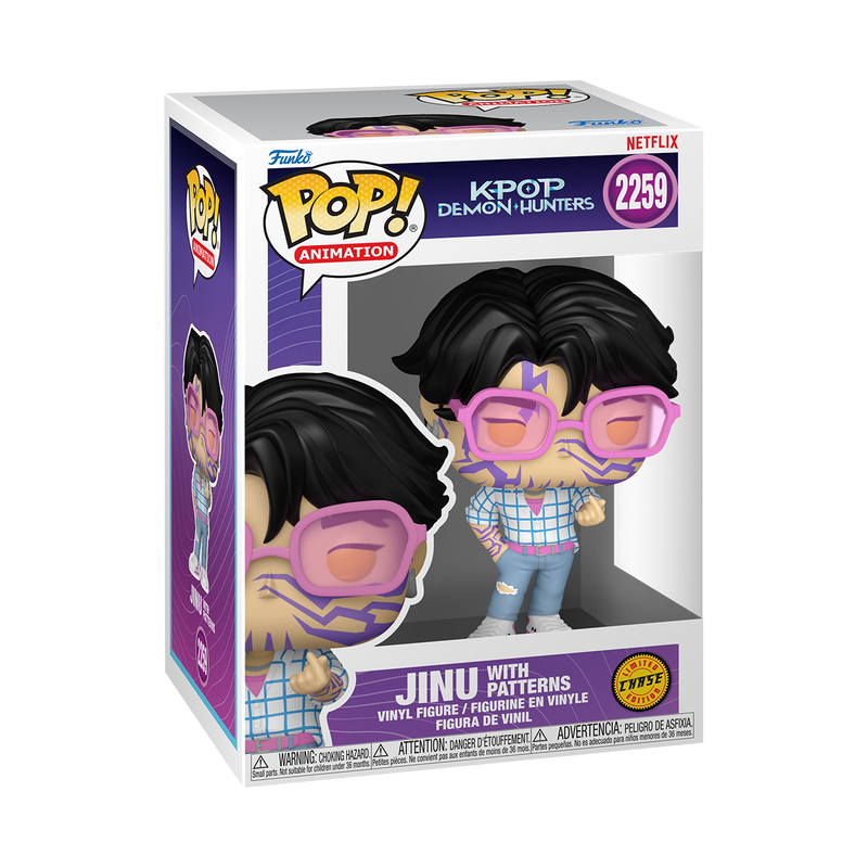 Funko Pop KPop Demon Hunters Jinu Chase Set of 2 Common and Chase W/Protector