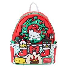 Load image into Gallery viewer, Loungefly Sanrio Hello Kitty &amp; Friends Holiday Fire Place Mini Backpack
