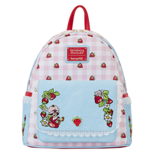 Load image into Gallery viewer, Loungefly Strawberry Shortcake Denim Pocket Mini Backpack
