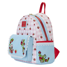 Load image into Gallery viewer, Loungefly Strawberry Shortcake Denim Pocket Mini Backpack
