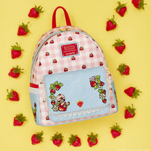 Load image into Gallery viewer, Loungefly Strawberry Shortcake Denim Pocket Mini Backpack
