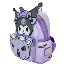 Load image into Gallery viewer, Loungefly Sanrio Kuromi Pumpkin Light Up Glow Mini Backpack
