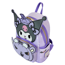 Load image into Gallery viewer, Loungefly Sanrio Kuromi Pumpkin Light Up Glow Mini Backpack
