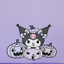 Load image into Gallery viewer, Loungefly Sanrio Kuromi Pumpkin Light Up Glow Mini Backpack
