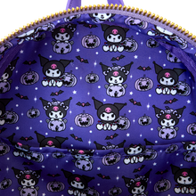 Load image into Gallery viewer, Loungefly Sanrio Kuromi Pumpkin Light Up Glow Mini Backpack
