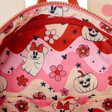 Load image into Gallery viewer, Loungefly Disney Minnie Mouse Floral Ghost Light Up Glow Mini Backpack
