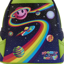 Load image into Gallery viewer, Loungefly Lisa Frank Cosmic Alien Ride Glow Mini Backpack
