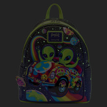 Load image into Gallery viewer, Loungefly Lisa Frank Cosmic Alien Ride Glow Mini Backpack
