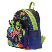 Load image into Gallery viewer, Loungefly Lisa Frank Cosmic Alien Ride Glow Mini Backpack
