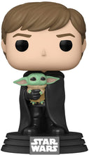 Load image into Gallery viewer, Funko Pop! Star Wars: Mandalorian- Luke Skywalker with Grogu (The Child) Vinyl Bobblehead
