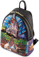 Load image into Gallery viewer, Loungefly Disney Princess Castle Series Belle Womens Double Strap Shoulder Bag Purse
