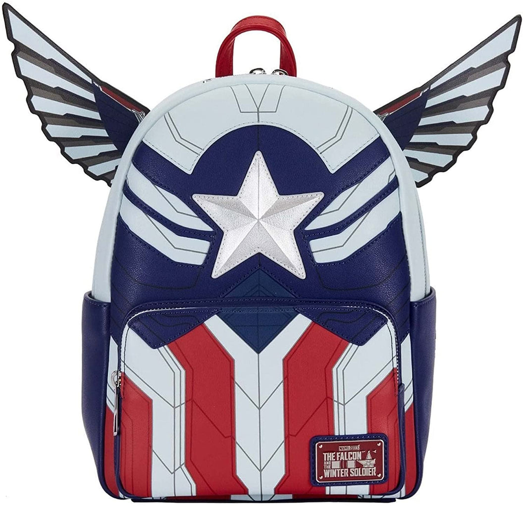 Loungefly Marvel Falcon Captain America Cosplay Womens Double Strap Shoulder Bag Purse