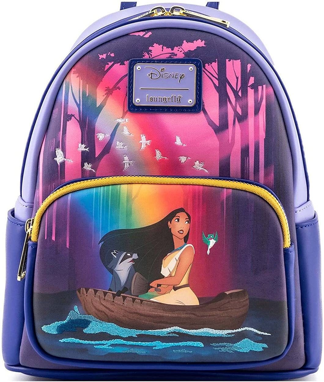 Loungefly Disney Pocohontas Just Around The River Bend Womens Double Strap Shoulder Bag Purse