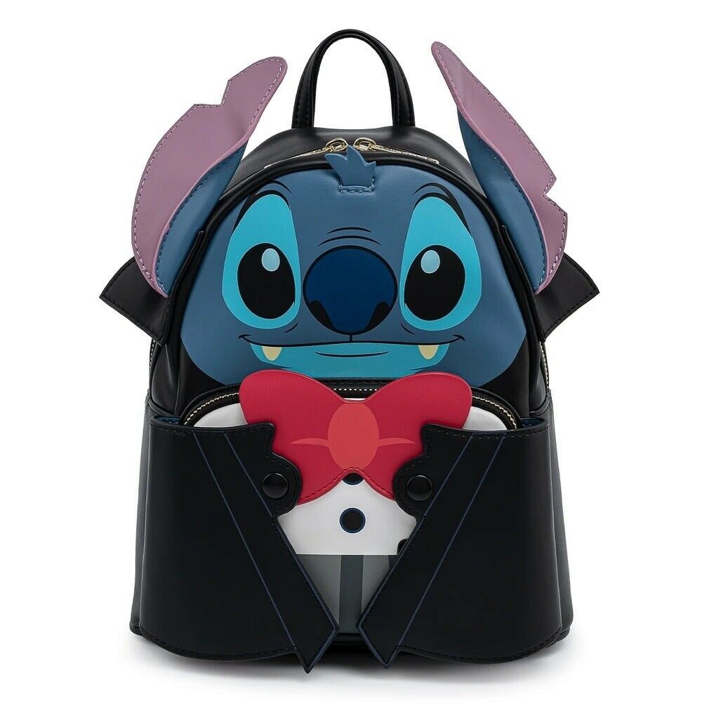 Loungefly Disney Vampire Stitch Bowtie Womens Double Strap Shoulder Bag Purse